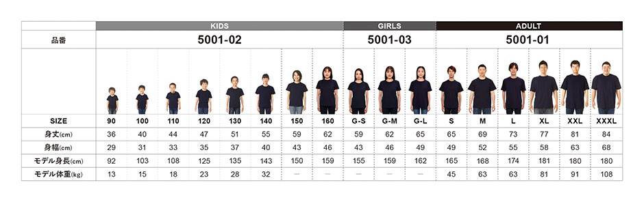 5.6オンス ハイクオリティー Tシャツ キッズ(90～160cm) 暖色