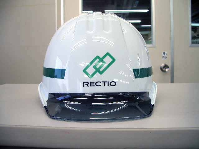 株式会社レクティオ様のヘルメット加工実績