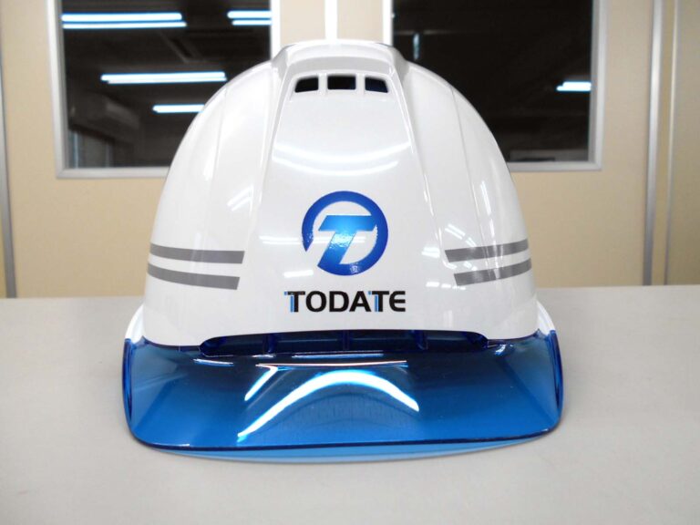 有限会社トダテ工業様のヘルメット加工実績