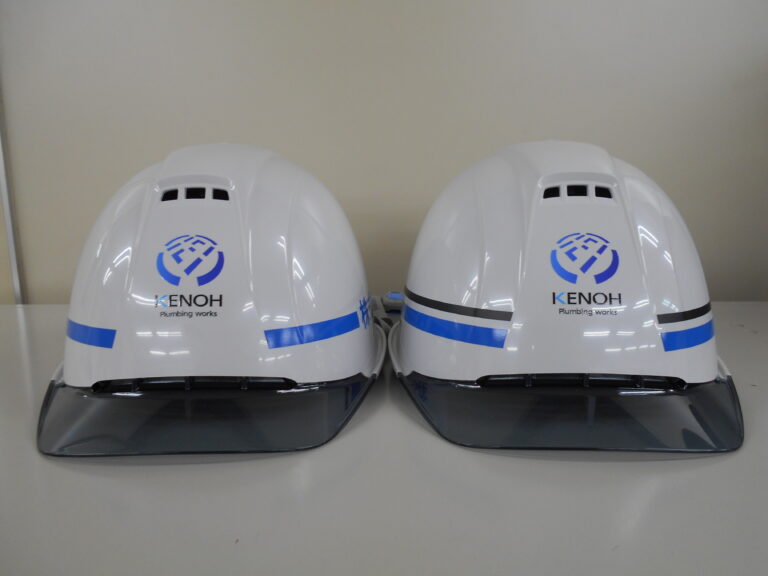 株式会社健央様のヘルメット加工実績