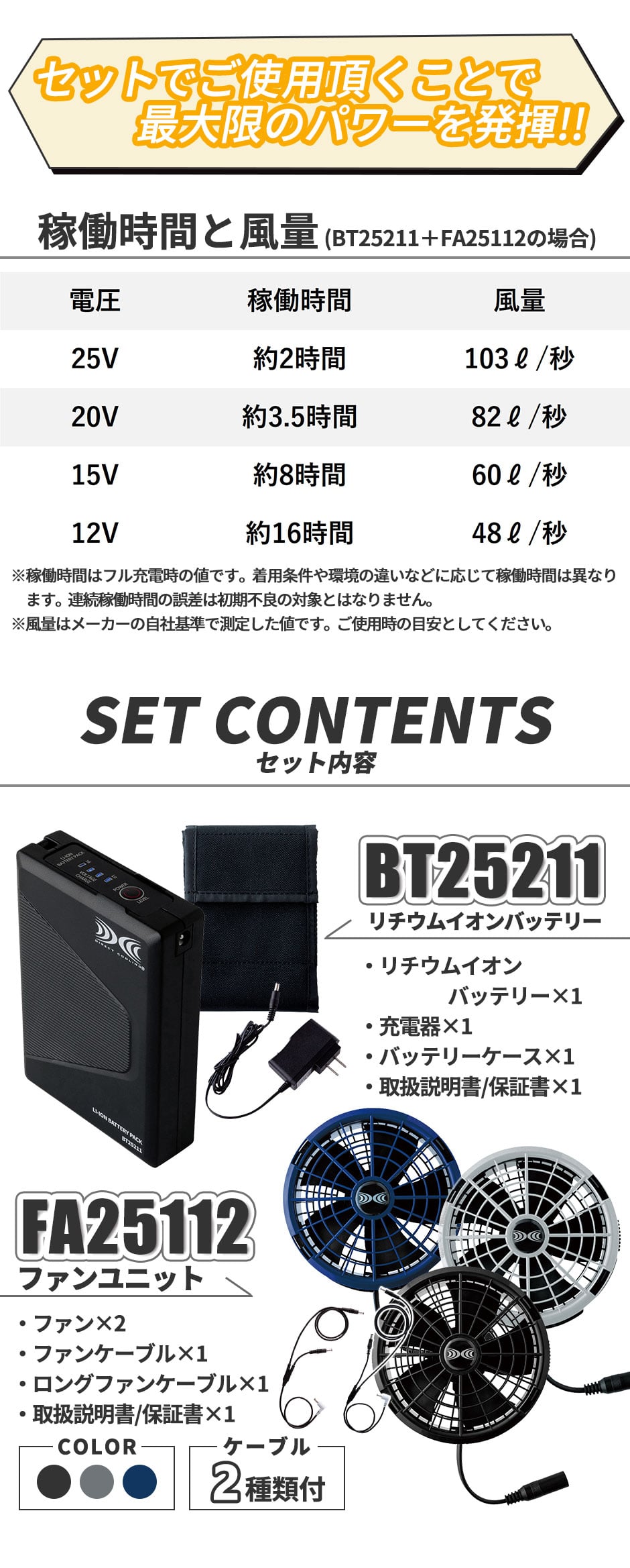 空調服 25Vスターターキット 2025年モデル
