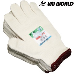 75 純綿ゴム入り 鳶鯛 国産軍手 12双×10セット(120双入り) 