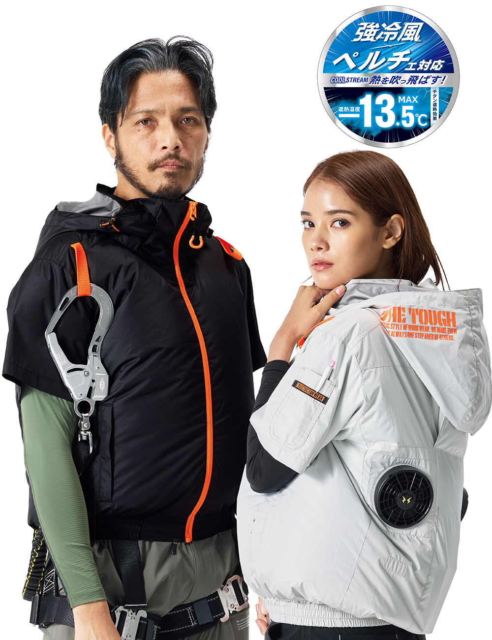 空調風神服 The tough チタンフード半袖ブルゾン（ファン・ペルチェ無し）ペルチェ対応 2026年度モデル
