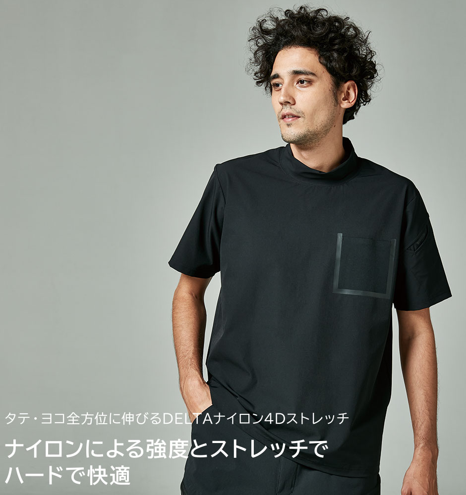 TSDELTAスウェットモックネックＴシャツ