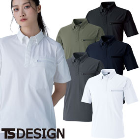 8465 ES DEOトリコットショートスリーブポロシャツ