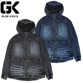 GKW-9201 GK(GLOWKICK'S)デニムジップアップパーカー