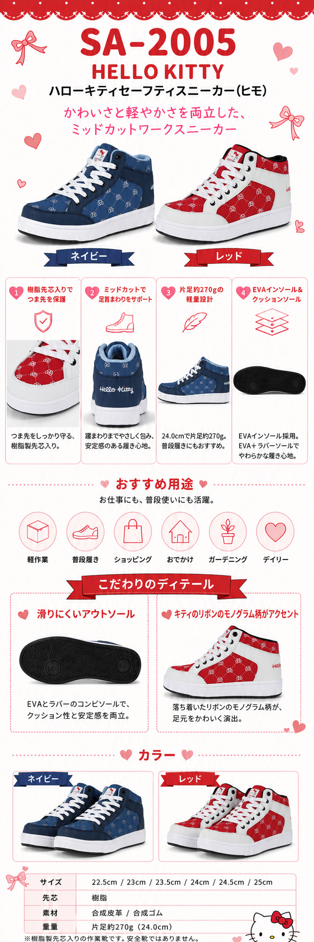HELLO KITTY ハローキティセーフティミッド(ヒモ)