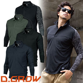 DG818 D.GROW ハイブリッドポロシャツ