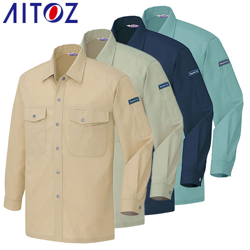 AZ-967 長袖シャツ（配色なし・薄地）