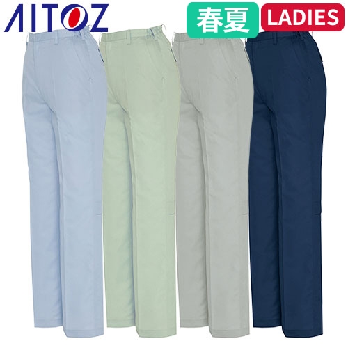 AZ-9055 レディースシャーリングパンツ（ノータック）