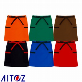 AZ-8656 腰下エプロン(共生地配色)