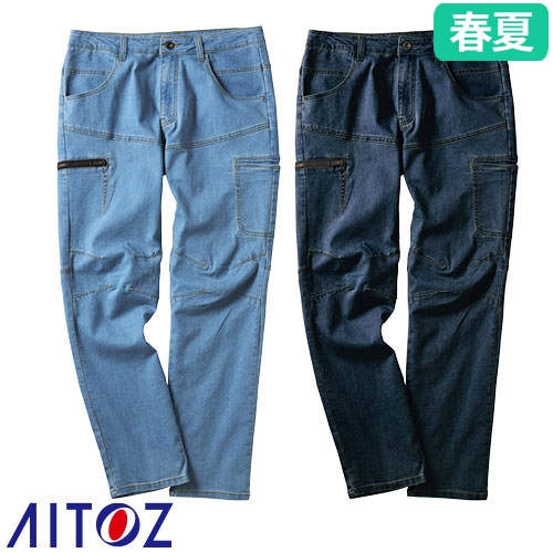 AZ-580339 ストレッチデニムカーゴパンツ