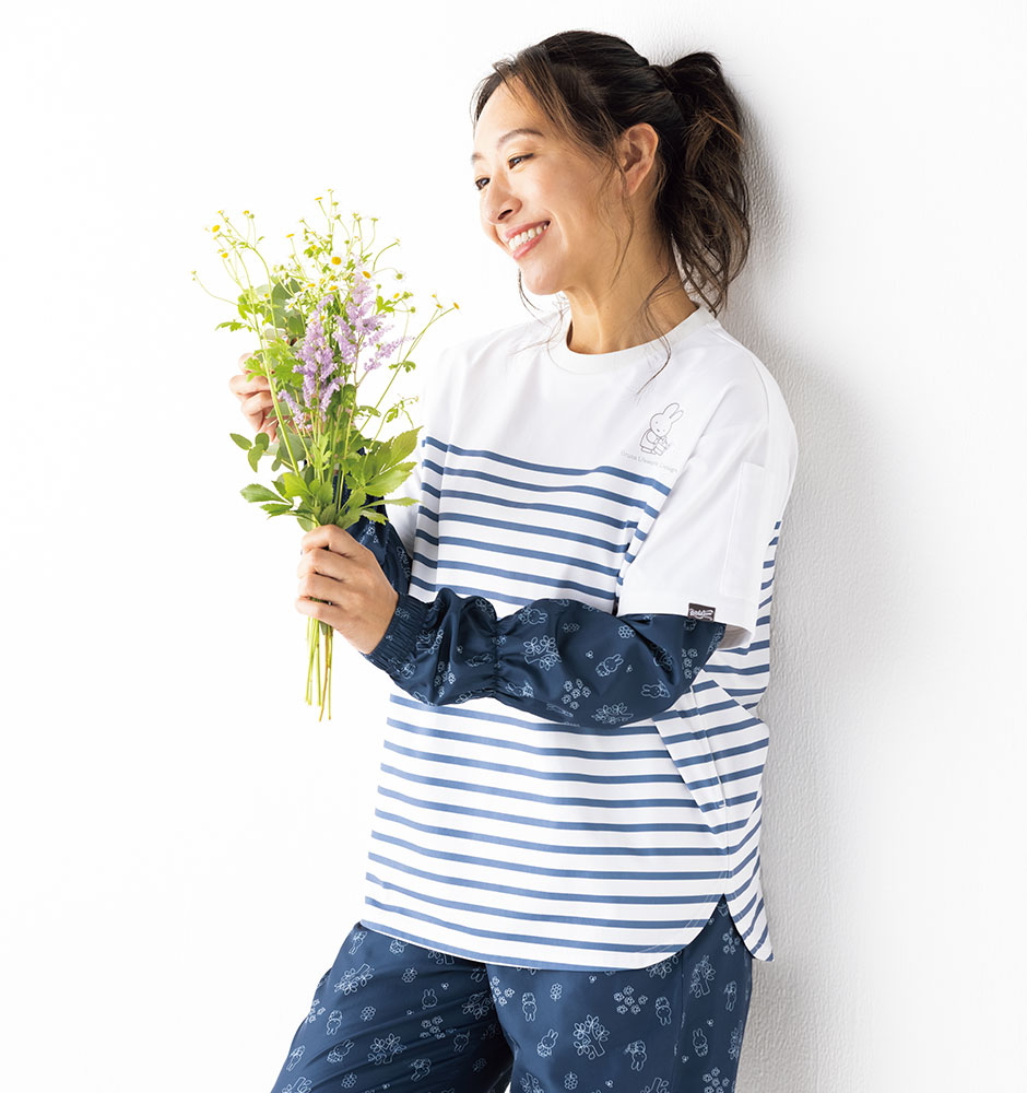 miffy 防虫 ボーダープリントTシャツ