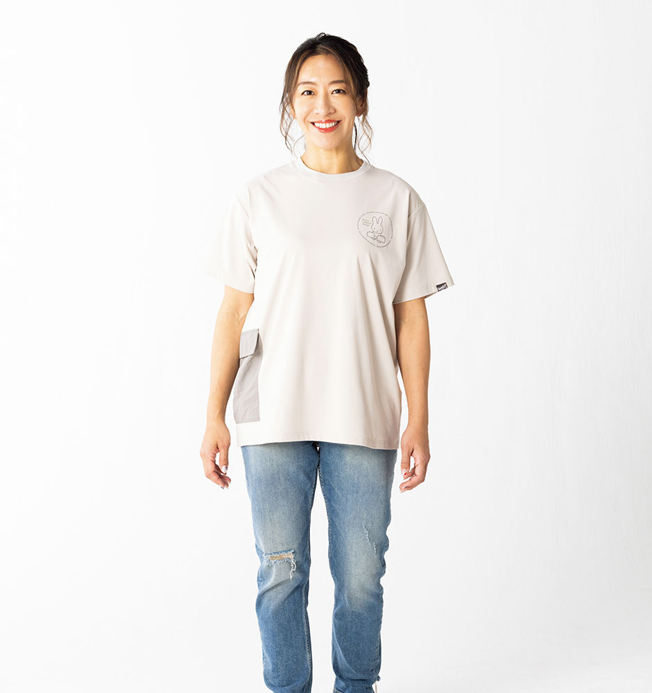 miffy  防虫 脇貼けポケット付プリントTシャツ