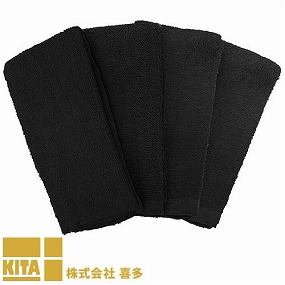 No4810 ロングタオル4枚組 ブラック