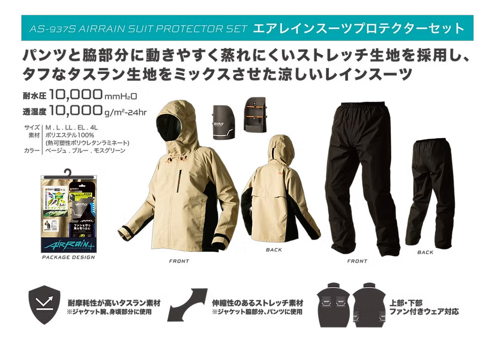 AirRain+ エアレインスーツプロテクターセット