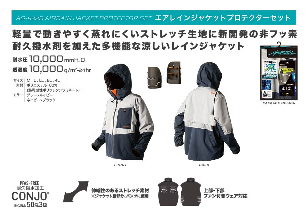 AirRain+ エアレインジャケットプロテクターセット