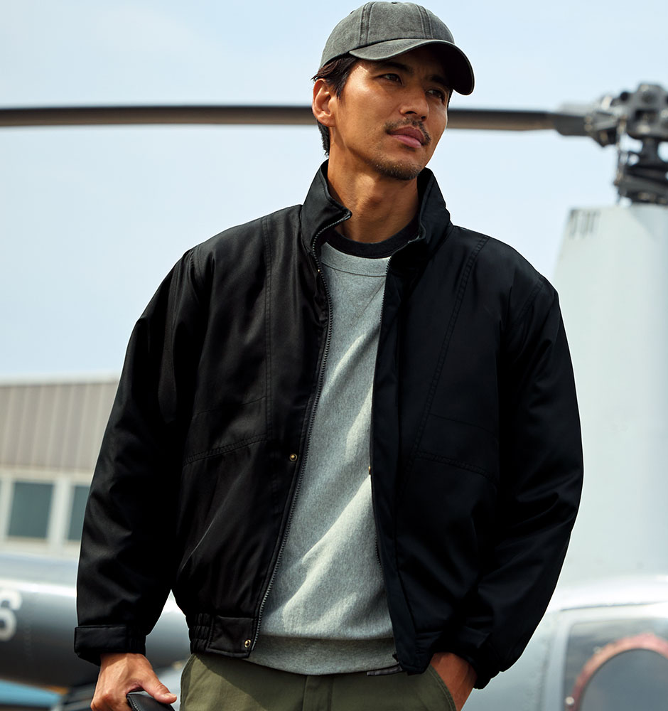 ポケットレスブルゾン