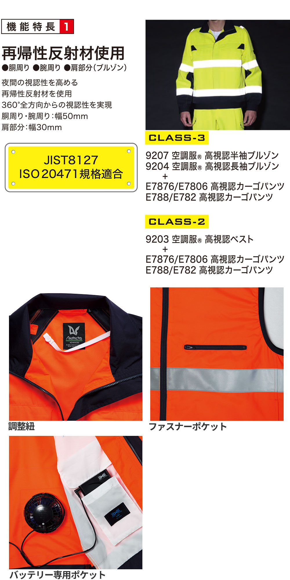 空調服 高視認ベスト