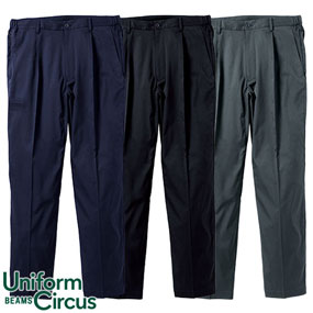 U7702-09 Uniform Circus BEAMS スラックス（ワンタック 脇ゴム）