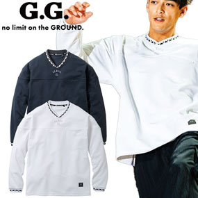 8545-55 G.G.長袖トレーナー（Ｖネック・胸ポケット）