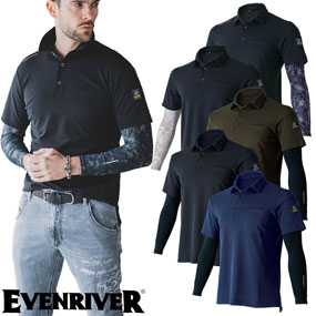 HY09 フェイクレイヤードドライポロシャツ