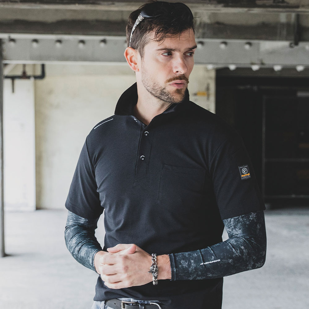 フェイクレイヤードドライポロシャツ