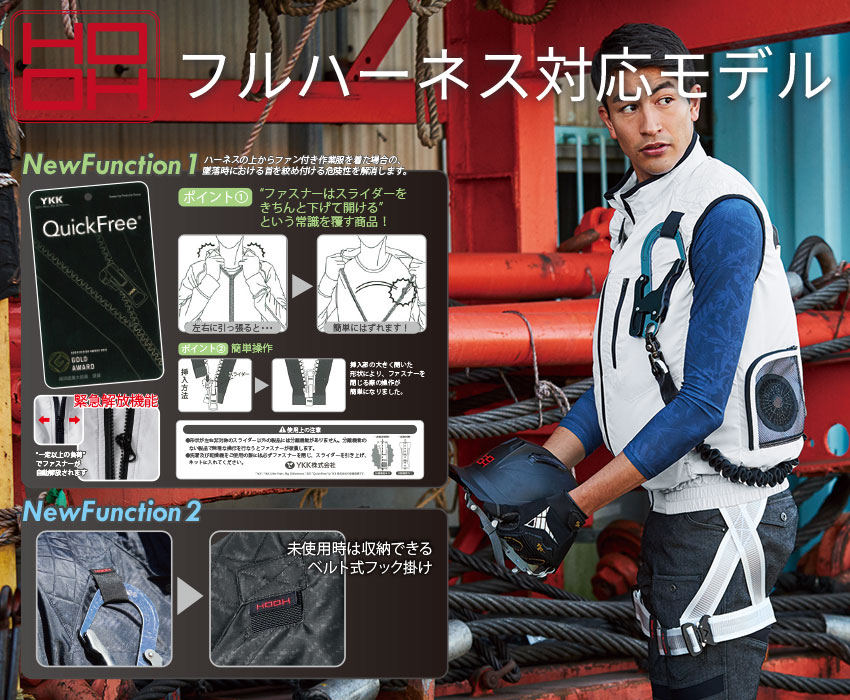 快適ウェア フルハーネス対応冷感ベスト(ファン無し) 