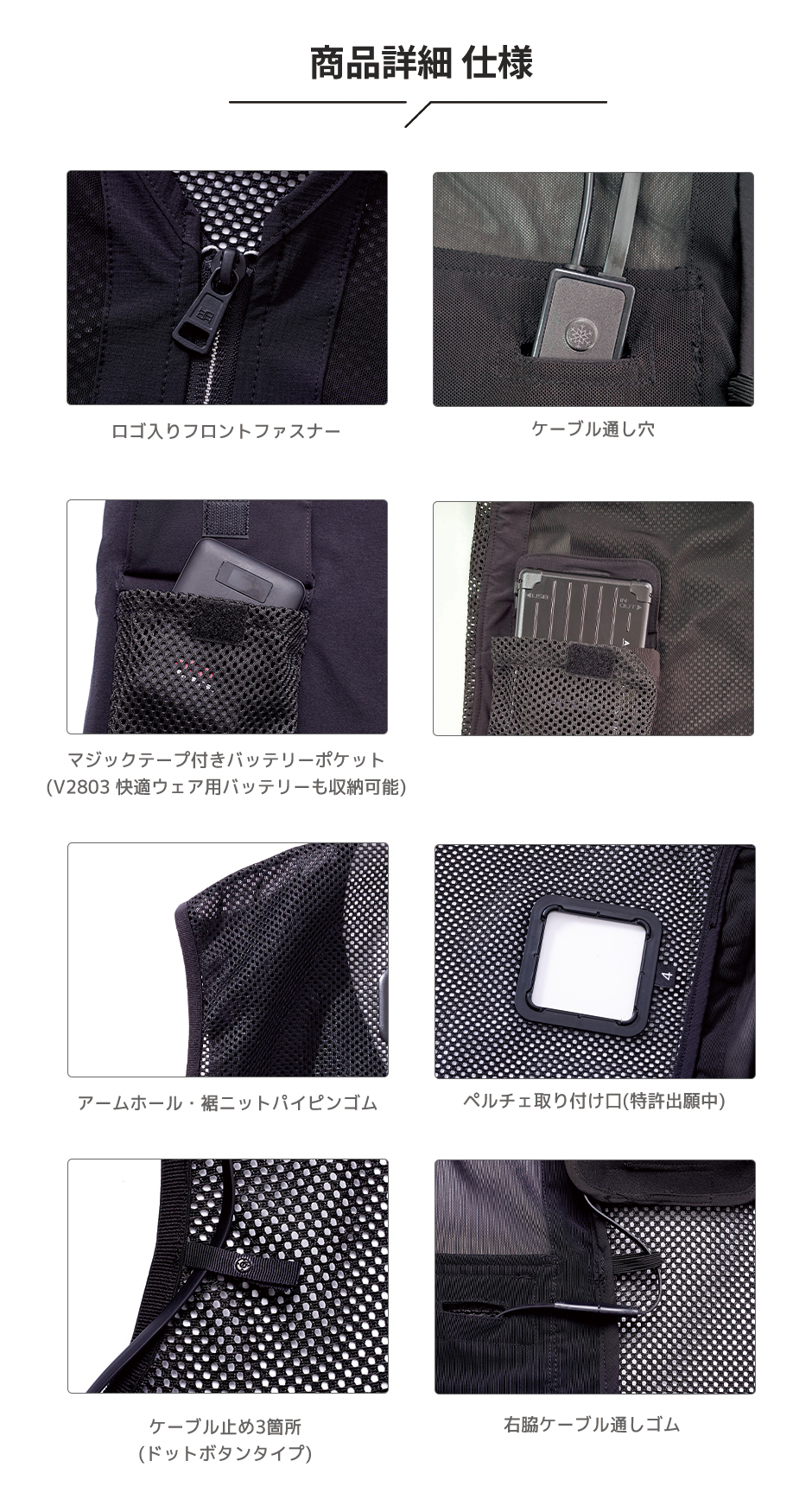ペルチェベストセット(四角形)