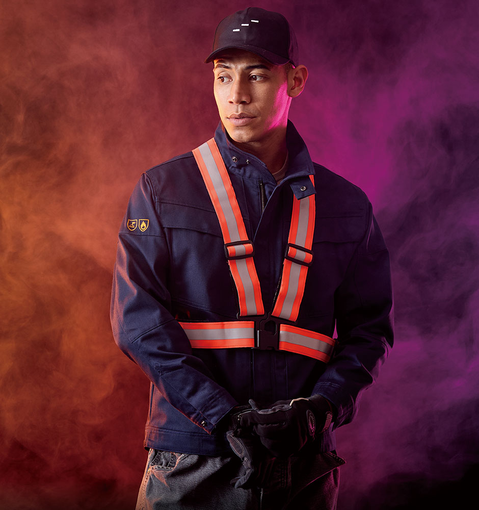 難燃ショート丈反射ベスト