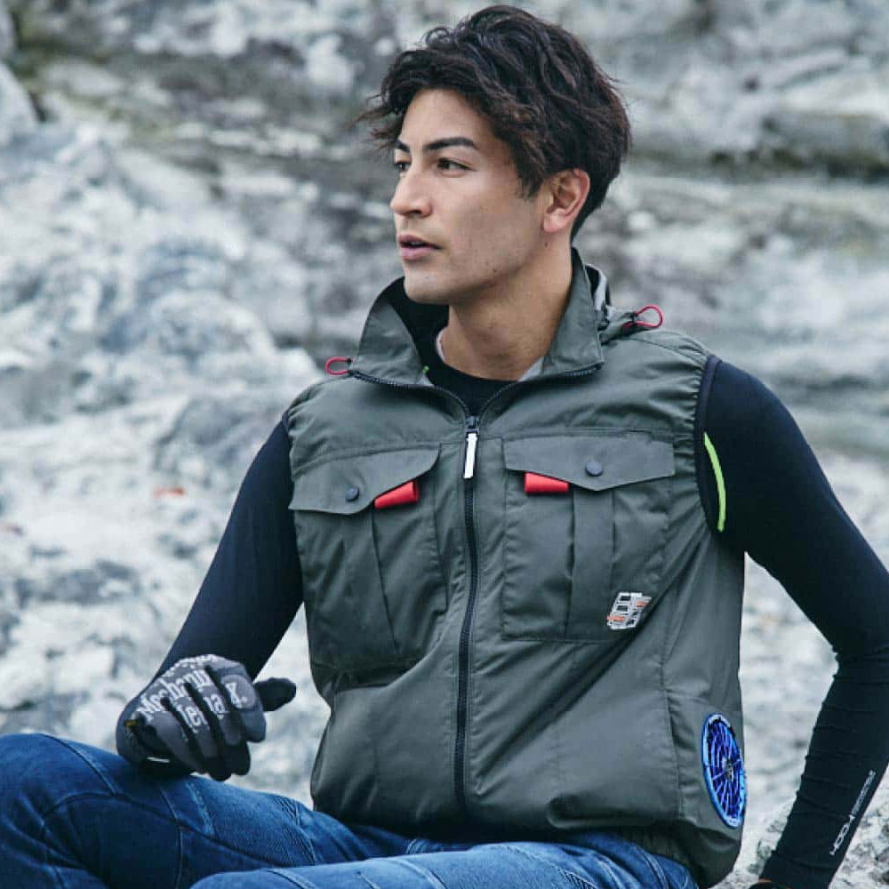 快適ウェア サイドファン フードベスト（ファン無し）