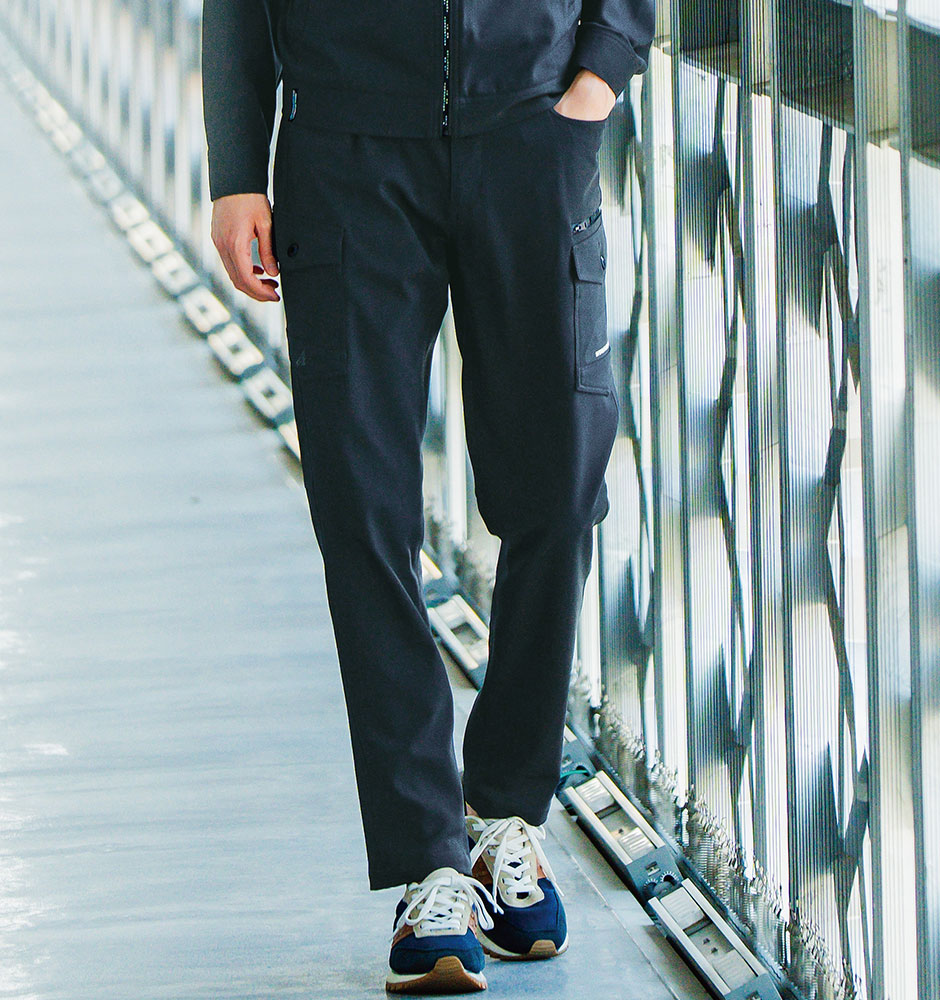 カットソー A.D.ストレッチカーゴパンツ