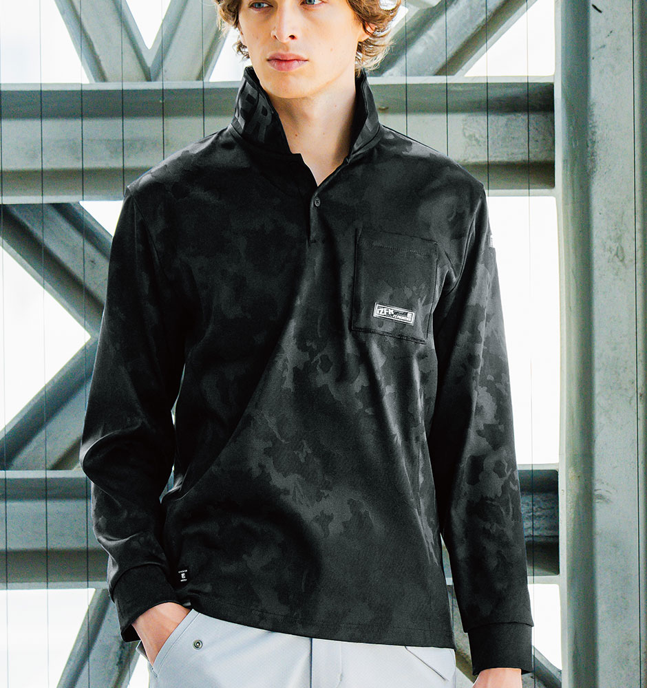 ストレッチジャガード長袖ワークシャツ