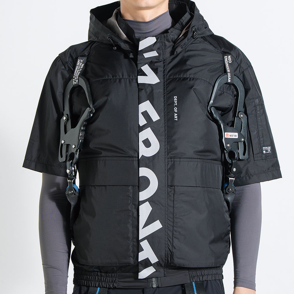 A.S.S.半袖ワークジャケット（ファン無し）ミドルバックファン フルハーネス対応