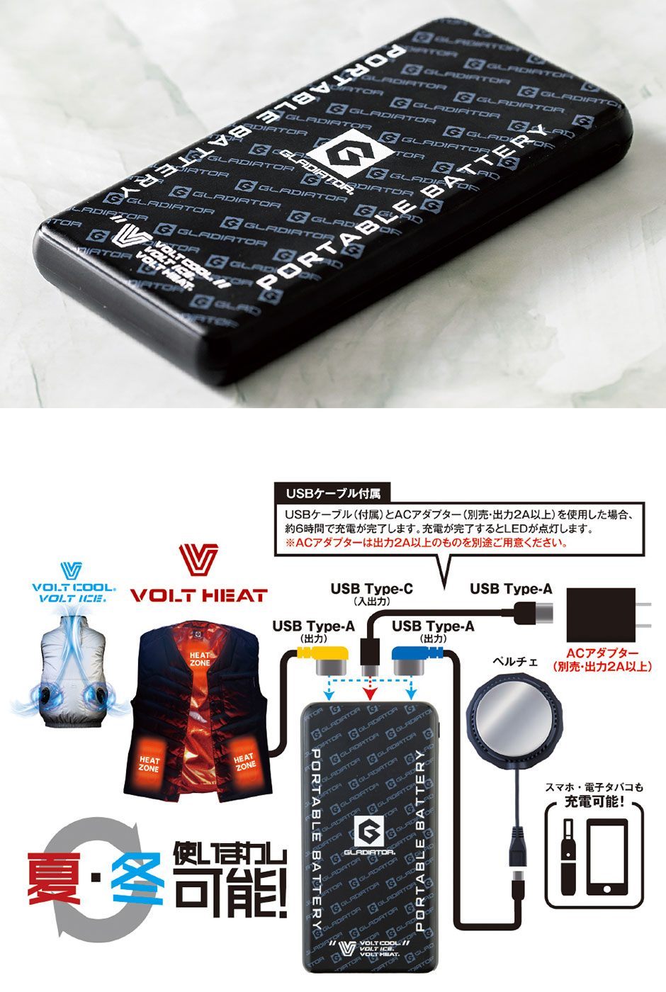 モバイルバッテリー 10000mAh