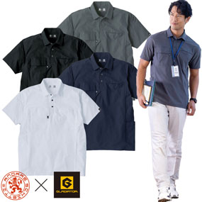 AG-3187 ANDARE SCHIETTI×GLADIATOR ファントムドッツ冷感DRYサイドポケット半袖ポロシャツ