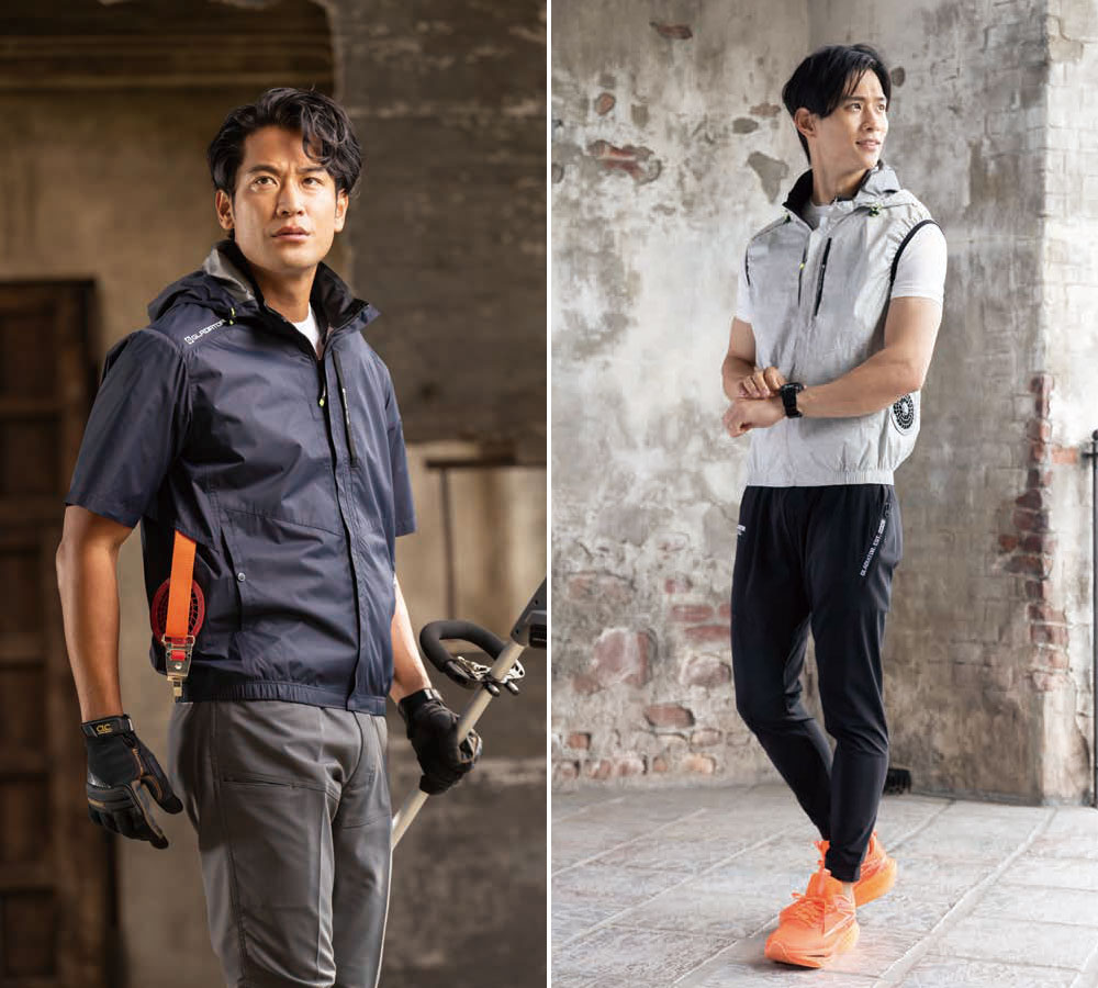 VOLTCOOL ボルトクール 日傘遮熱 半袖ブルゾン(ファン無し)ペルチェネックホルダー付 サイドファン