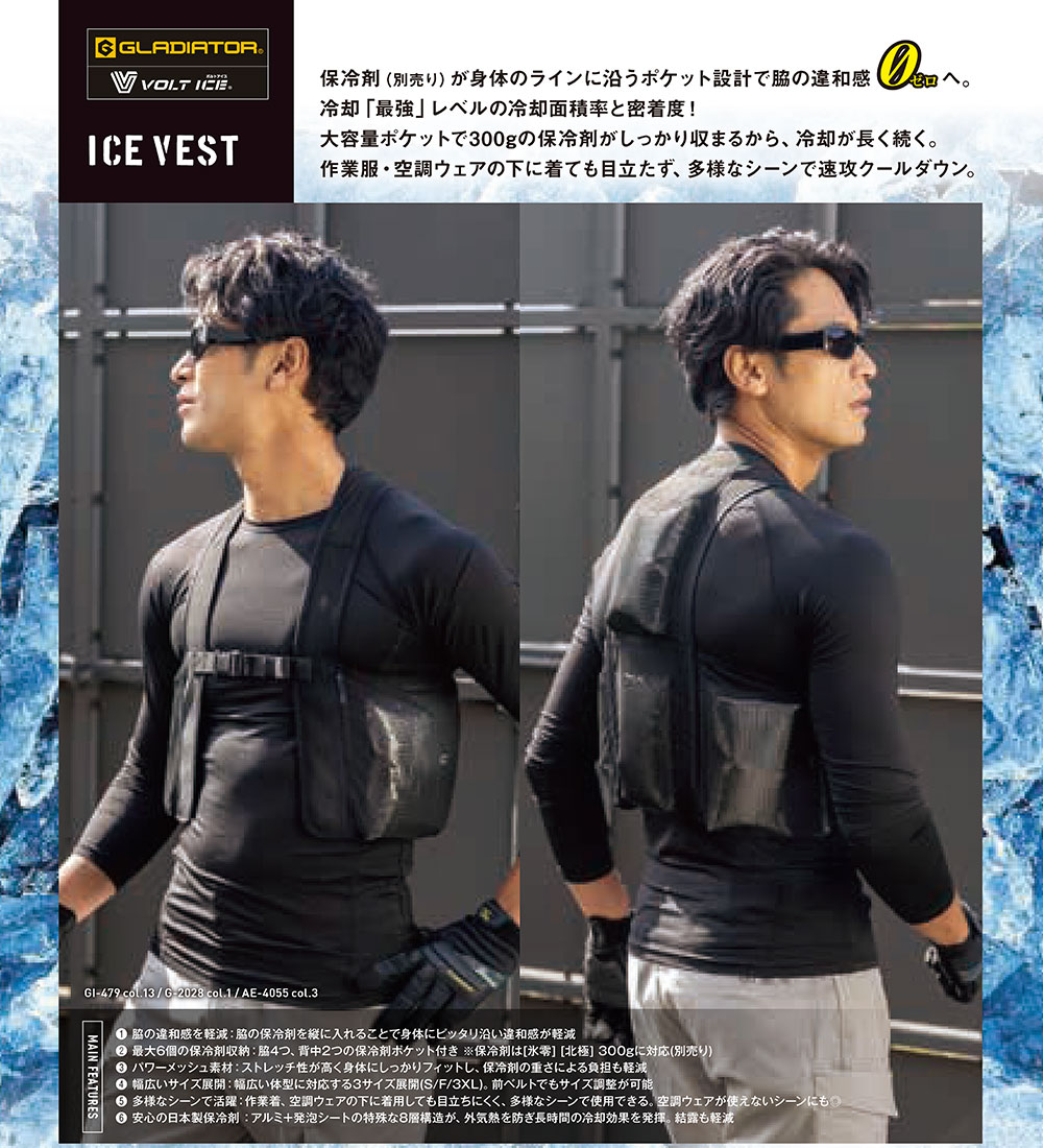 VOLT ICE ボルトアイス アイスメッシュベスト 対応保冷剤 300gモデル