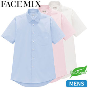 FB5057M メンズレギュラーカラー半袖シャツ