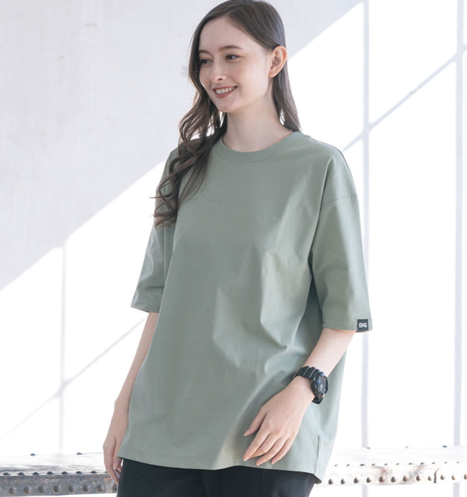 コットンライクオーバーサイズTシャツ