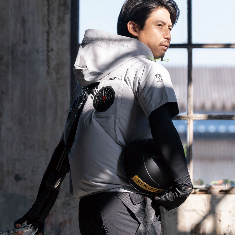 S-AIR ハイポジフードショートジャケット（ファン無し）フルハーネス対応