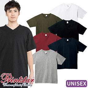 00108-VCT 5.6oz ヘビーウェイトVネックTシャツ XS～XL
