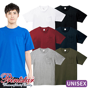 00109-PCT 5.6oz ヘビーウェイトポケットTシャツ XS～XL