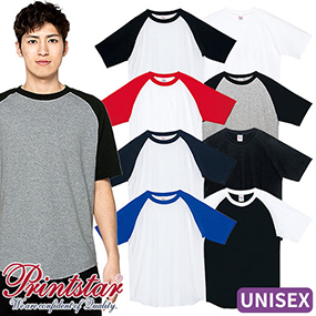 00106-CRT 5.6oz ヘビーウェイトラグランTシャツ XS～XL