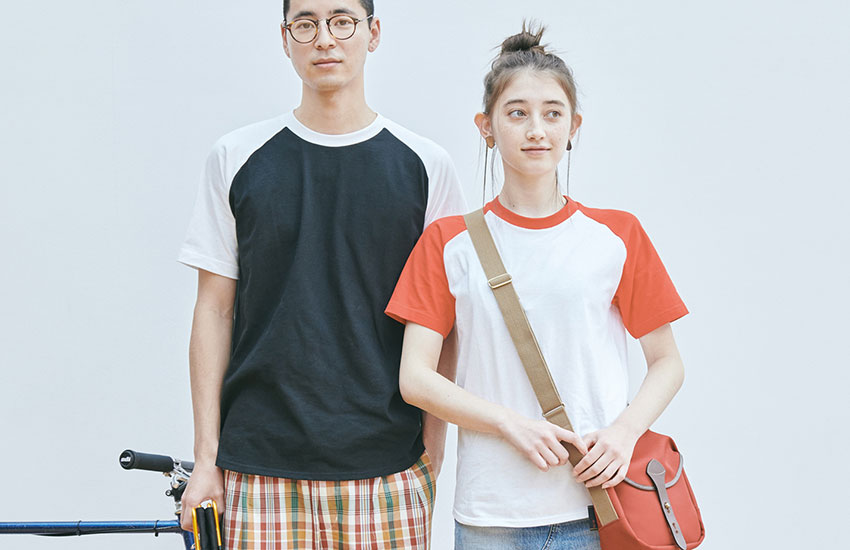 5.6oz ヘビーウェイトラグランTシャツ XS～XL