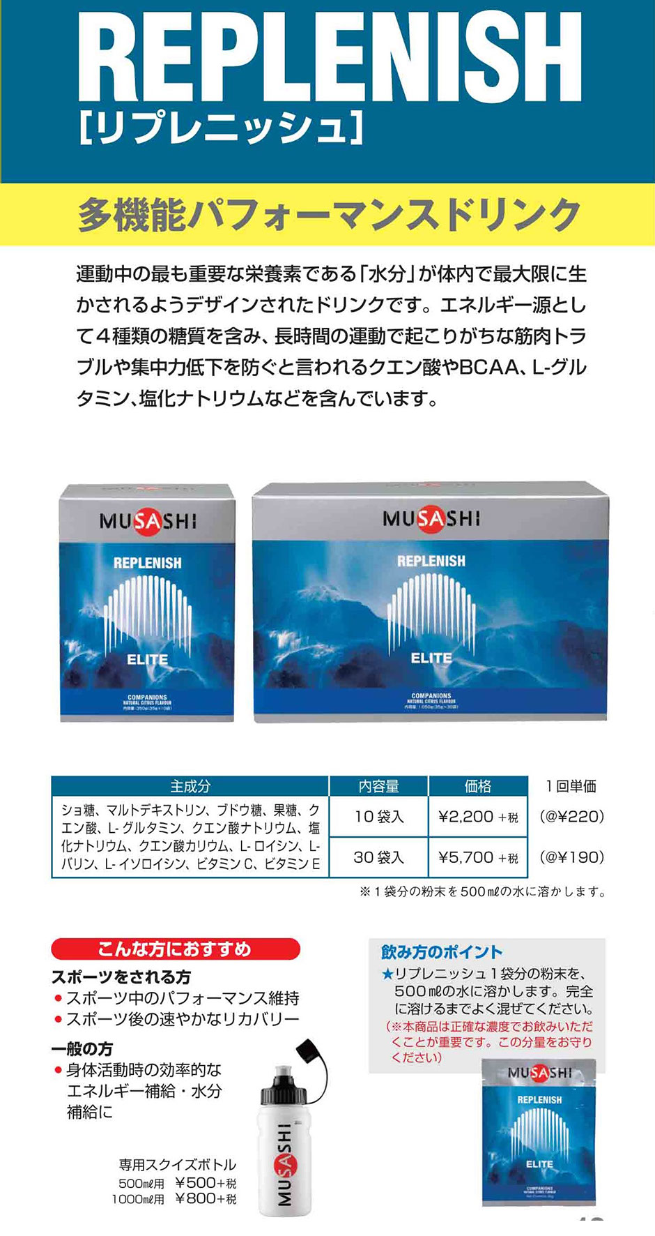 MUSASHI REPLENISH(リプレニッシュ) 10袋入り