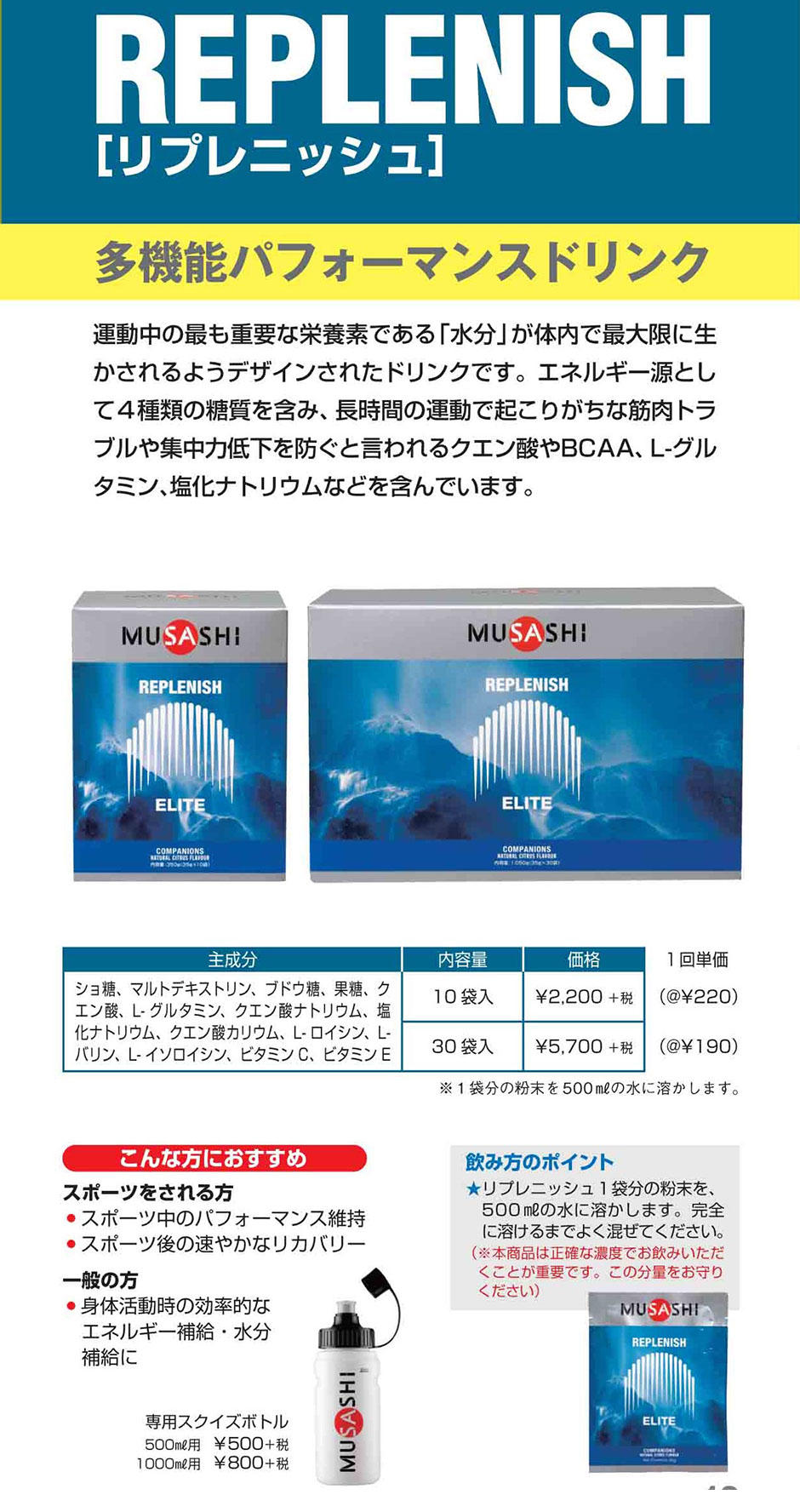MUSASHI REPLENISH(リプレニッシュ) 30袋入り