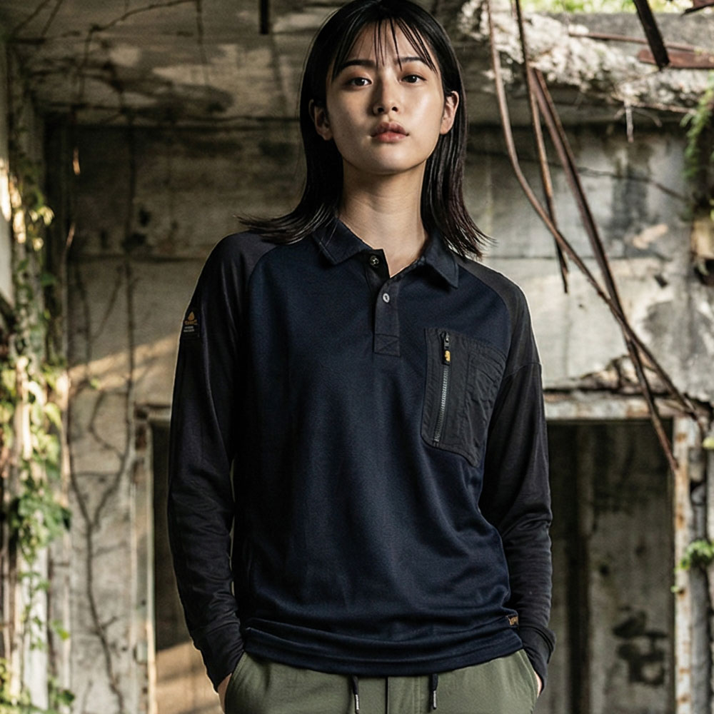 AVIREX WORK ハイブリッドポロシャツ