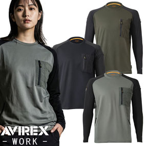 AV808 AVIREX WORK ハイブリッドTシャツ
