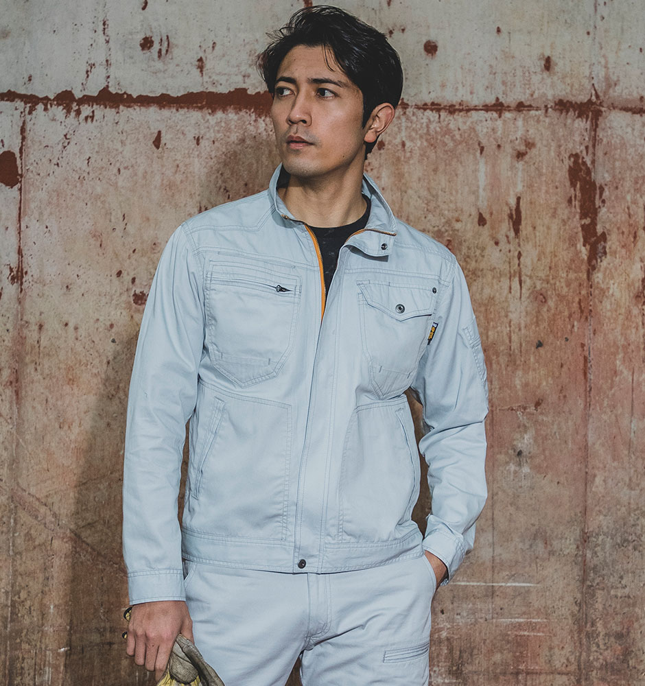 HOP-SCOT 綿100%長袖ブルゾン(薄手)4.7oz